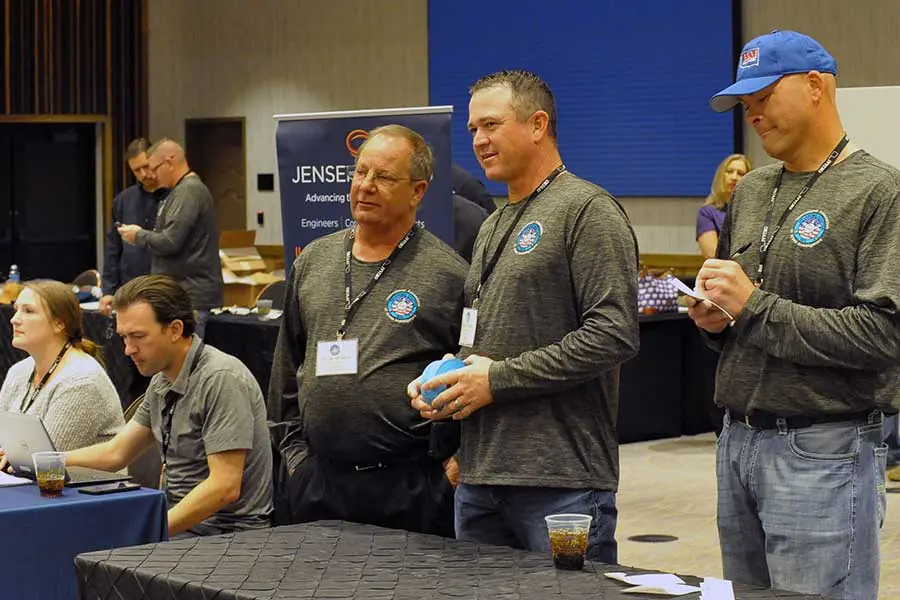 People networking at a business conference event.