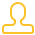 User profile icon in yellow outline